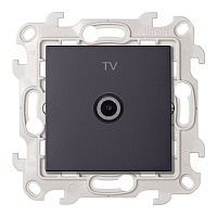Розетка телевизионная Simon 24 Harmonie встраиваемая графит TV (2410475-038)
