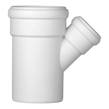 Тройник Ostendorf SKEA d110х58 мм 45° пластиковый бесшумный для внутренней канализации (335220)