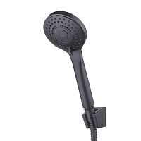 Душевой комплект Pura Latuno с лейкой с держателем черный (L80072B)