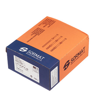 Дюбель-гвоздь Sormat 8x80 мм цилиндрическая манжета нейлон (100 шт.)