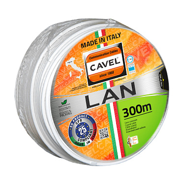 Интернет-кабель (витая пара) UTP CAT5e LAN 540 4х2х0,51 мм Cavel (300 м)