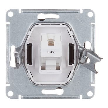 Розетка телефонная Systeme Electric AtlasDesign встраиваемая карбон RJ11 (ATN001081)