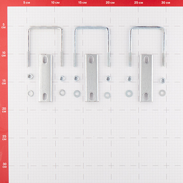 Крепление сетки/секции заборной к столбам 50х50 мм оцинкованное (3 шт.)
