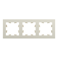 Рамка Systeme Electric AtlasDesign трехместная бежевая (ATN000203)