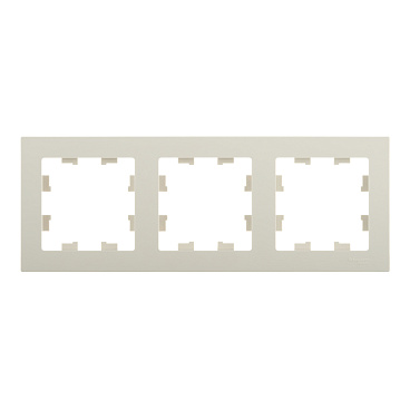 Рамка Systeme Electric AtlasDesign трехместная бежевая (ATN000203)