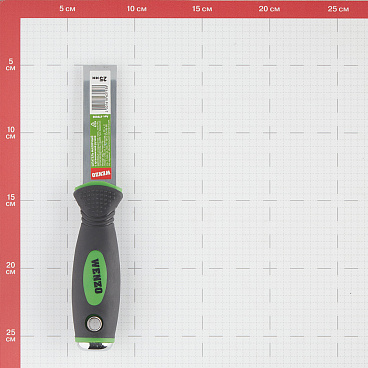 Шпатель малярный Wenzo 25 мм с эргономичной ручкой и ударным наконечником (678508)
