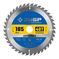 Диск пильный по дереву Зубр 185х20х1,6 мм 40 зубьев (36903-185-20-40_z01)