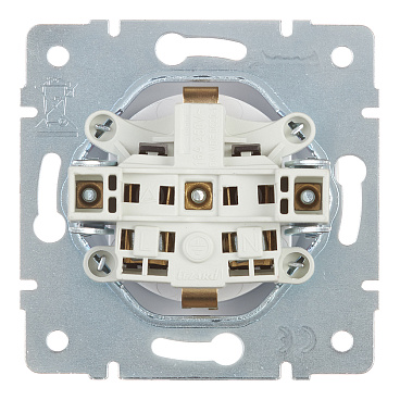 Розетка Lezard Karina встраиваемая белая с крышкой (707-0288-123B)