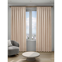 Штора канвас светло-бежевая 200х280 см Decofest Софи (153.733)