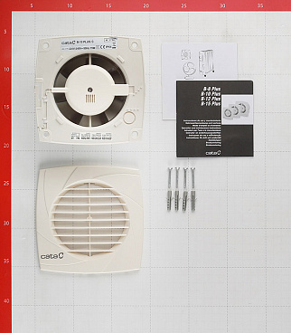 Вентилятор осевой Cata B-10 Plus 140х140 мм d100 мм слоновая кость