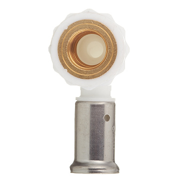 Угол Henco (6PKW-1603) 16(пресс) х 3/8 ВР(г) PVDF белый