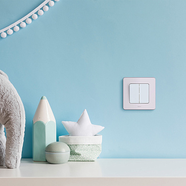 Выключатель Legrand Inspiria двухклавишный встраиваемый белый (673620)