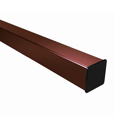 Столб для забора 60х60х2 мм 3 м коричневый RAL 8017