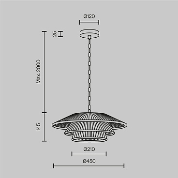 Подвесной светильник Maytoni MOD394PL-01BS