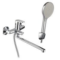 Смеситель для ванны Corsa Deco CX хром однорычажный с длинным изливом с лейкой (FBTCX3)