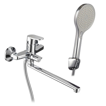 Смеситель для ванны Corsa Deco CX хром однорычажный с длинным изливом с лейкой (FBTCX3)