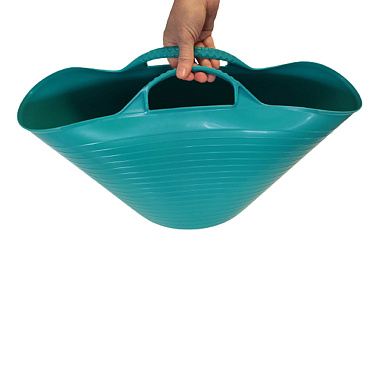 Ведро садовое РВ Пласт 28 л пластиковое гибкое бирюзовое