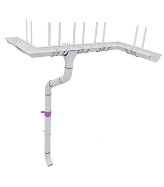 Кронштейн хомут труб Grand Line металлический на деревянную стену d90 мм красное вино RAL 3005