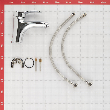 Смеситель для раковины Lavelly Fluent хром однорычажный (672201)