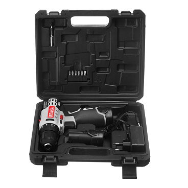 Дрель-шуруповерт аккумуляторная Ресанта ДА-12-2ЛК 12 В 2 Ач Li-Ion 2 АКБ и ЗУ (75/14/2)