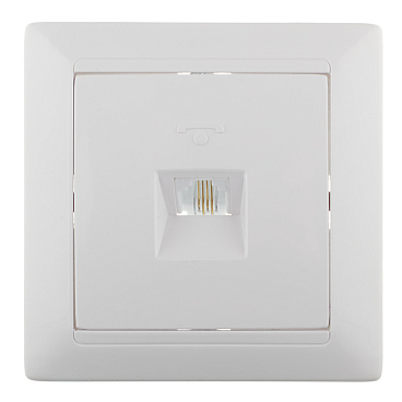 Розетка телефонная Svet встраиваемая белая RJ11 (SV1001-0040)