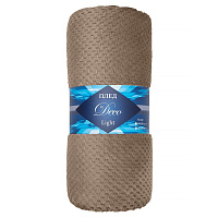 Плед 200х220 см TexRepublic Жаккард микрофибра коричневый