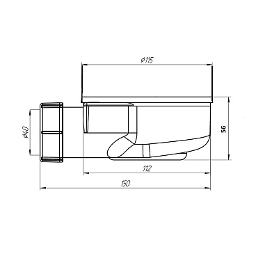 Сифон для душевого поддона Bas Good Door Stella (сЛ00094)