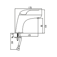 Смеситель для раковины LAPARET Лисера/LISERA черный N2017129LPT