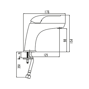 Смеситель для раковины LAPARET Лисера/LISERA черный N2017129LPT