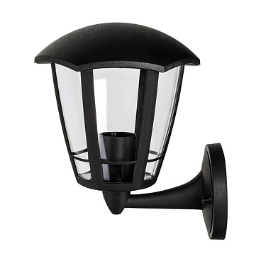 Светильник садово-парковый настенный Svet Сити Дели 1 черный E27 60 Вт IP44 (1202-01021)