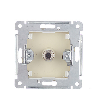 Розетка телевизионная Hegel Master встраиваемая слоновая кость (РСТВ-401-01)