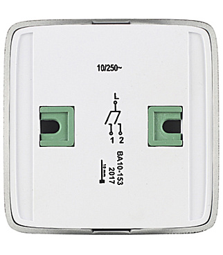 Выключатель Hegel Alfa двухклавишный накладной черный с изолирующей пластиной (ВА10-153-08)