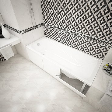 Экран для ванны фронтальный Метакам Primo ПВХ 150х54 см белый с откидными дверцами с корзинами