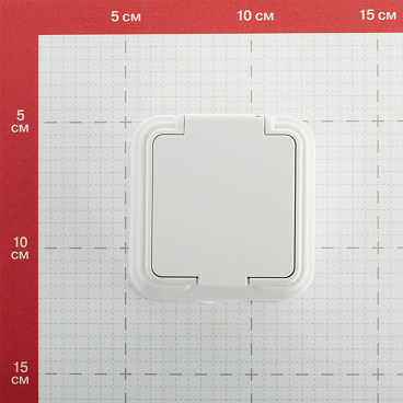 Розетка Svet накладная белая с крышкой (0215-00191)