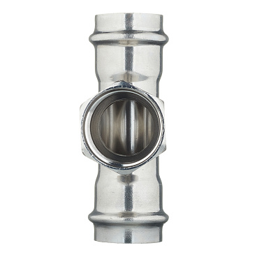 Тройник Valtec (VTi.932.I.280628) 28 мм х 1 ВР(г) х 28 мм нержавеющая сталь