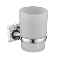 Стакан для ванной Haiba HB8506 с держателем стекло матовый/металл хром (551029)