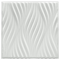 Панель ПВХ 595х595х10 мм eclectica офсет Grace белая волна 0,35 кв.м