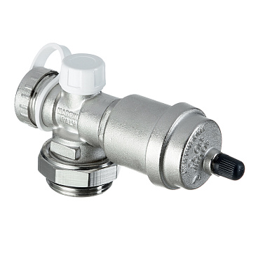 Тройник коллекторный Stout 1" с автоматическим воздухоотводчиком и дренажным вентилем (SMS-1000-010001)