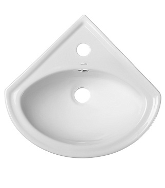 Раковина-мини Sanita Beep 36 см угловая подвесная белая (VERSAWB01)