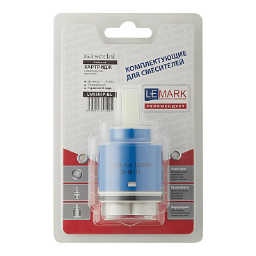 Картридж для смесителя удлиненный Lemark d40 мм с керамическими пластинами (LM8506P-BL)