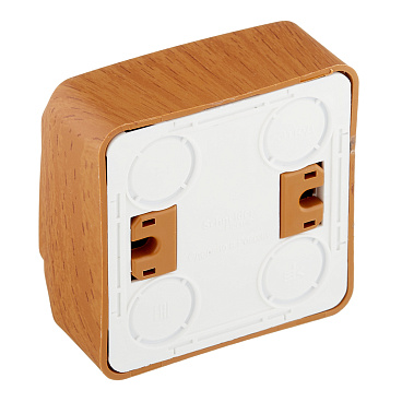 Выключатель Systeme Electric Этюд одноклавишный накладной бук с подсветкой (BA10-005T)