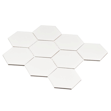 Мозаика Starmosaic Hexagon big белая керамическая 295х256х6 мм матовая