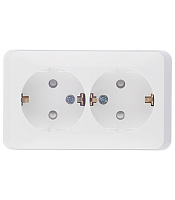 Розетка Systeme Electric Этюд накладная белая со шторками (PA16-008B)