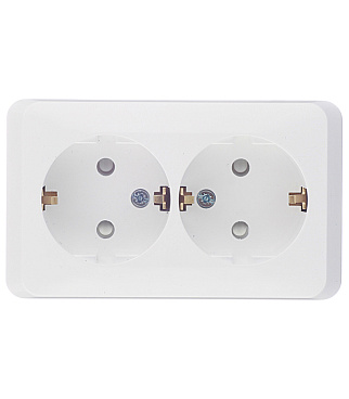 Розетка Systeme Electric Этюд накладная белая со шторками (PA16-008B)