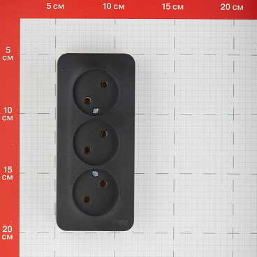 Розетка Systeme Electric Blanca накладная антрацит (BLNRA000316)