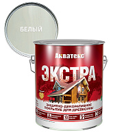Антисептик Акватекс Экстра декоративный для дерева белый 2,7 л