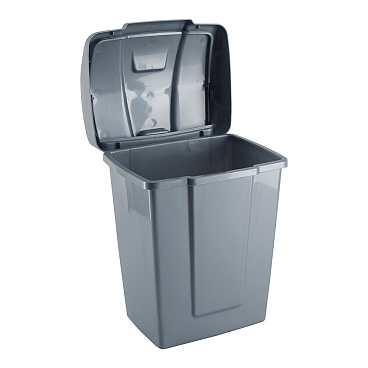 Контейнер для мусора Martika Форте с крышкой 6 л пластик серый