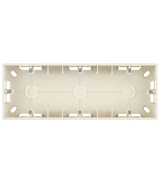 Коробка монтажная Simon 15 трехместная накладная слоновая кость (1590753-031)