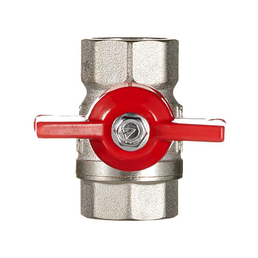 Кран шаровой латунный Valtec 1/2 ВР(г) х 1/2 ВР(г) полнопроходной бабочка прямой (VT.122.N.04)