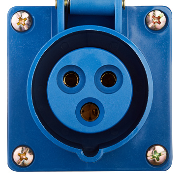 Розетка силовая угловая настенная EKF PROxima 2Р+РЕ 16 А 220 В IP44